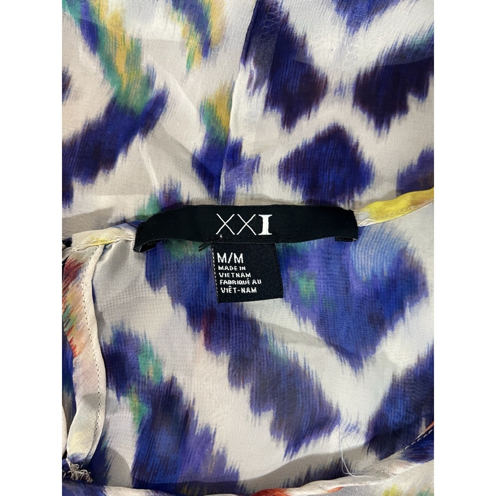 Women's Sundress See Through Beach XXI Us.M Tie Dye Hippy Chic Vibe Vacay Garden - Picture 9 of 9